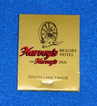 RARE VINTAGE HARVEY&#39;S RESORT HOTEL CASINO INN MATCHBOOK SOUTH LAKE TAHOE - £3.18 GBP