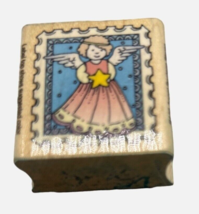 Hero Arts Rubber Stamp 1995 Angel Postage Stamp B130 Christmas Rubber Stamp - £6.14 GBP