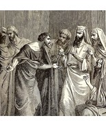 1888 Judas Selling Jesus Christ Betrayal Victorian Religious Art Print D... - $59.99