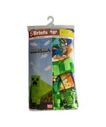 Minecraft Boys 5 Pack Briefs Underwear  Size 8 Creeper Steve NEW - £9.30 GBP