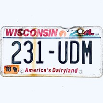 2018 United States Wisconsin Dairyland Passenger License Plate 231-UDM - $225.96 MXN