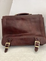 Vera Pelle Crossbody messenger Briefcase Leather Handbag Business Bag Italy - £87.03 GBP