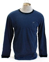 Volcom Blue &amp; White Stripe Long Sleeve Pocket Tee Shirt T-Shirt Men&#39;s NWT - £39.49 GBP