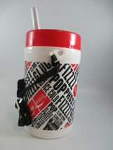Coca-Cola 1 Liter Insulated Water Bottle Carry Strap Pop Fizz Graphic De... - $6.44