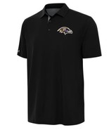 Antigua Baltimore Ravens Mens Polo Black Shirt NFL Moisture Wicking Logo... - $95.03 CAD