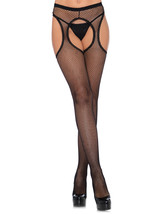 Fishnet suspender hose with scalloped trim - £20.40 GBP
