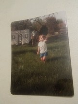 000 Vintage Photograph Young Boy Walking in Grass,Man and shed in Background - £3.98 GBP
