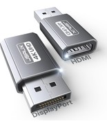 JSAUX DV0004 4K DisplayPort to HDMI Adapter 2-Pack DP PC to HDMI  - $14.01 CAD