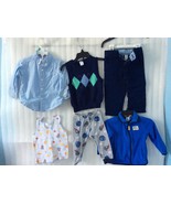 Baby Kids Size 9 M/12 M Red Black Gray Blue T Shirt Short Pants 2 PC out... - $542.50 MXN