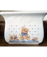  Vintage Tienshan Theodore Bear Stoneware Napkin Holder Country Teddy  - $14.22