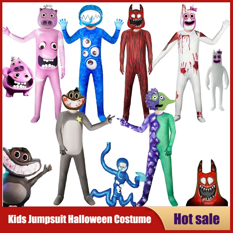 Kids Garden Of Banban Cosplay Clothes Horror Game Figure Monster Jumpsuit Boys - £29.83 GBP+