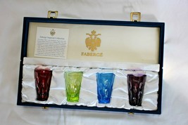 Faberge &quot;Na Zdorovie&quot; Bubble Vodka Shot Glasses- Set of 4 in original box - $495.00
