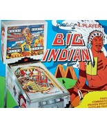 Big Indian Pinball FLYER Original NOS 1974 Game Art Non Circulated Vintage - £32.63 GBP