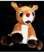 Kohl&#39;s Care plush Christmas Rudolph the red-nose reindeer about 10 inche... - £6.17 GBP