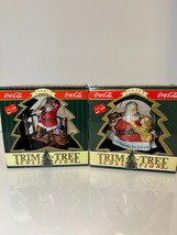 Coca-Cola Trim A Tree Collection Christmas Ornament lot of 2 x94 - $300.33 MXN