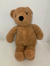 Gund 20&quot; vintage brown teddy bear plush rattle shaggy 1986 no kinder overalls - £63.30 GBP