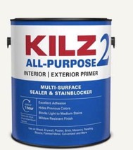 Kilz 2 All-Purpose Interior/Exterior White Primer, 1 Gallon - £34.20 GBP