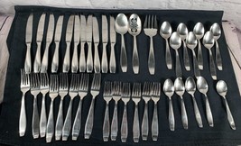 40 pcs INTERNATIONAL 18/10 STAINLESS  GLOSSY FLATWARE sold as lot  - $60.25