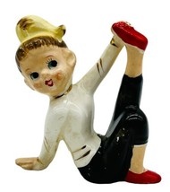 Teeny Bopper Ceramic Girl Blonde Ponytail Japan Figurine Red Shoes Mid C... - £22.04 GBP