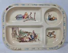 Vintage Winnie the Pooh Selandia Melamine Kids Tray Time for a Little So... - $19.95
