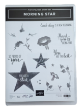 Stampin Up Morning Star Flower Proud Thank You 13 Clear Cling Mount Stamps - £7.60 GBP
