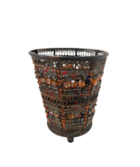 Pier 1 Imports Beaded Tea Light Candle Holder Basket Boho Vintage Y2K 2000s - $629.05 MXN