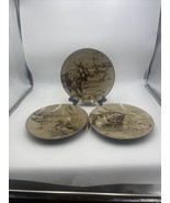 Mossy Oak Brand Stoneware 11&quot; Dinner Plates Moose Duck Bear Lot of 3 - £38.23 GBP