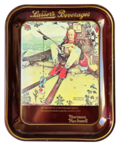 Norman Rockwell April Fool&#39;s Day Metal Tray Lasser&#39;s Beverages Sat Eve Post 1945 - £19.25 GBP