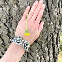 1940s Mexico Silver Daisy Bracelet STUNNING Silver Flower Bangle - $894.77