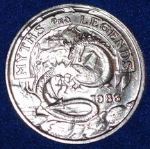 FIRE BREATHING DRAGON KNIGHT CASTLE NEW ORLEANS MYTHS MARDI GRAS DOUBLOO... - £2.39 GBP