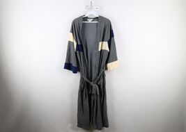 Vintage 60s 70s Streetwear Mens OSFA Color Block Belted Velour Bath Robe... - €46,63 EUR