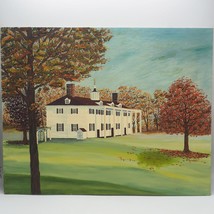 Pittura a Olio su Tela Tavola Mt.Vernon Virginia George Washington&#39;s Mansion - £110.61 GBP