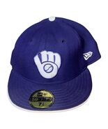 Milwaukee Brewers New Era 59Fifty, Stickers Purple/white Cap Trucker Hat - $25.35 CAD