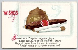 Habana Smoking Cigar Tobacco Jar And Cigarettes Sweet And Fragrant Postcard R29 - £11.84 GBP