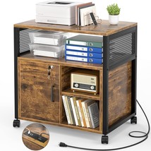 Modern Rolling Printer Stand With Storage For A4, Letter Size And File F... - $168.92