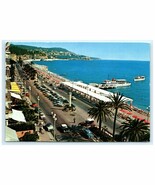 Vintage Promenade des Anglais Mediterranean Coast Nice France Postcard - $9.62 CAD