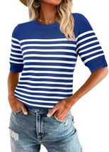 Amkoyam Women's Striped Ribbed Knit Pullover Sweater Top Dark Blue Size ... - $383.35 MXN Amkoyam Women's Striped Ribbed Knit Pullover Sweater Top Dark Blue Size ... - $383.35 MXN