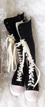 Women&#39;s Sneaker Boots Size 5  Zip up   Lace up   Zebra Sole   Fashion Punk Goth - £18.01 GBP