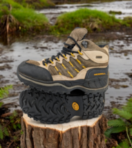 Merrell Birch Mid Waterproof Hiking Trail Boots Brown Womens Size 7.5 - £22.76 GBP