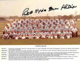 Bum Phillips signed 1980 Houston Oilers NFL Team 11x14 Photo Bob Hyde  COA (Excl - £70.93 GBP