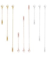 Dimeho 9 Pc Necklace Extender Set Silver Gold Lobster Clasp 2-6 Inch - $57.67 MXN