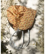 Vtg Handmade Prairie Bonnet Hat Farm Country Garden Floral Costume Dress Up - $27.72