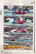 Original 1984 Nomad &amp; Captain America 295 page 29 Marvel Comics color guide art - $69.29