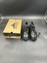 Portwest FW10 Steelite Black Leather Safety Work Boot Protective Steel T... - $27.72