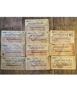 Lot de 10 chèques de banque de Palestine avec timbres années 1930-1940 - $75.98 CAD