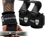 Weight Lifting Hooks (Pair), Heavy Duty Power Wrist Straps Hand Grip Sup... - £43.90 GBP