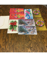 Vintage Christmas greeting card mixed lot mid century modern holiday cards  - $19.75