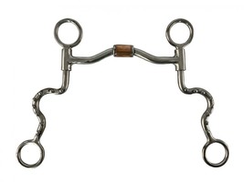 Western Saddle Horse Stainless 5&quot; Low Port Bit w/ Copper Roller 7&quot; Swive... - $28.80