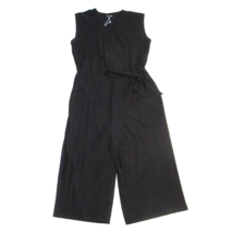 NWT Eileen Fisher Wrap Jumpsuit in Black Lightweight Washable Stretch Cr... - $99.00