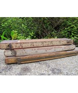 antique folding ruler stick measure advertising RARE REMOVABLE BRASS RULER! - $78.99